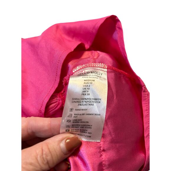 NWT Hello Molly Shaken Not Stirred Hot Pink Tulle Mini Dress - Sixe US 6 - Picture 11 of 15